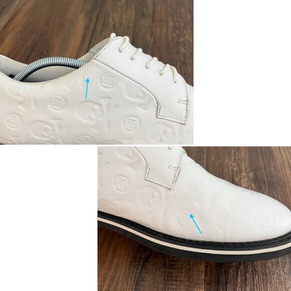 G/FORE Gallivanter Debossed Skull & Tees Leather Golf Shoe Size 13 G4MS20EF22 - Picture 8 of 16